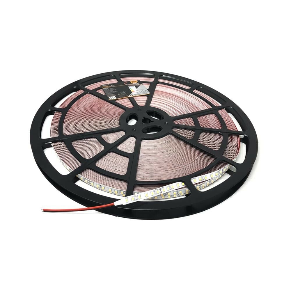 STRISCIA LED SMD 2835 STRIP ADESIVA 50 MT 24V BOBINA LUCE NATURALE 4000K