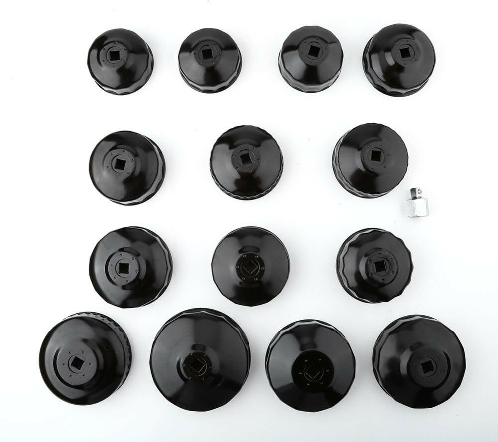 CHIAVI FILTRO OLIO AUTO KIT CHIAVE A TAZZA 15 PZ SVITA TUTTI MODELLI UNIVERSALE