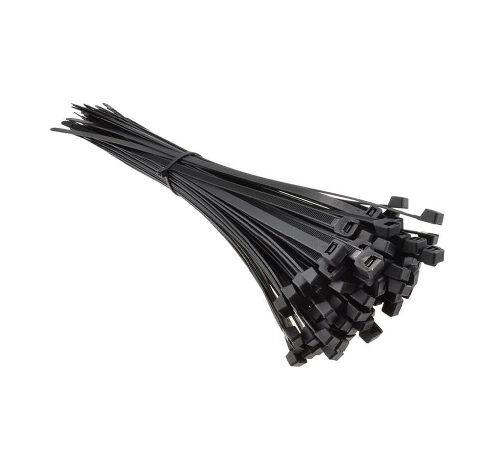200 PEZZI FASCETTE DI CABLAGGIO FASCETTA 3.6 300 MM IN NYLON NERO