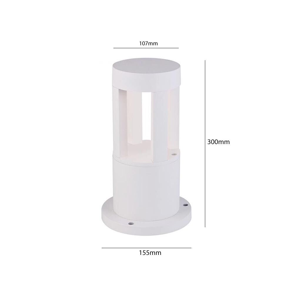 LAMPIONCINO DA TERRA 12 W LED LUCE NATURALE LAMPADA LAMPIONE BIANCO ESTERNO IP65