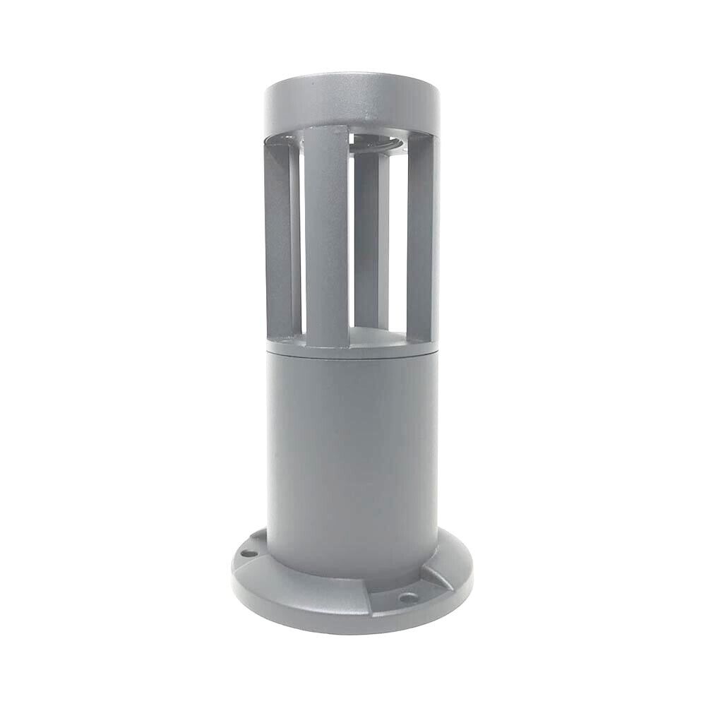 LAMPIONCINO DA TERRA LAMPADA 12 W LED LUCE CALDA LAMPIONE GRIGIO ESTERNO IP65