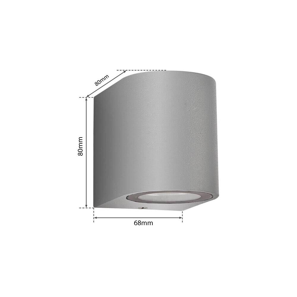 APPLIQUE A PARETE DA INTERNO ESTERNO IP65 PORTA FARETTO GU10 GRIGIO