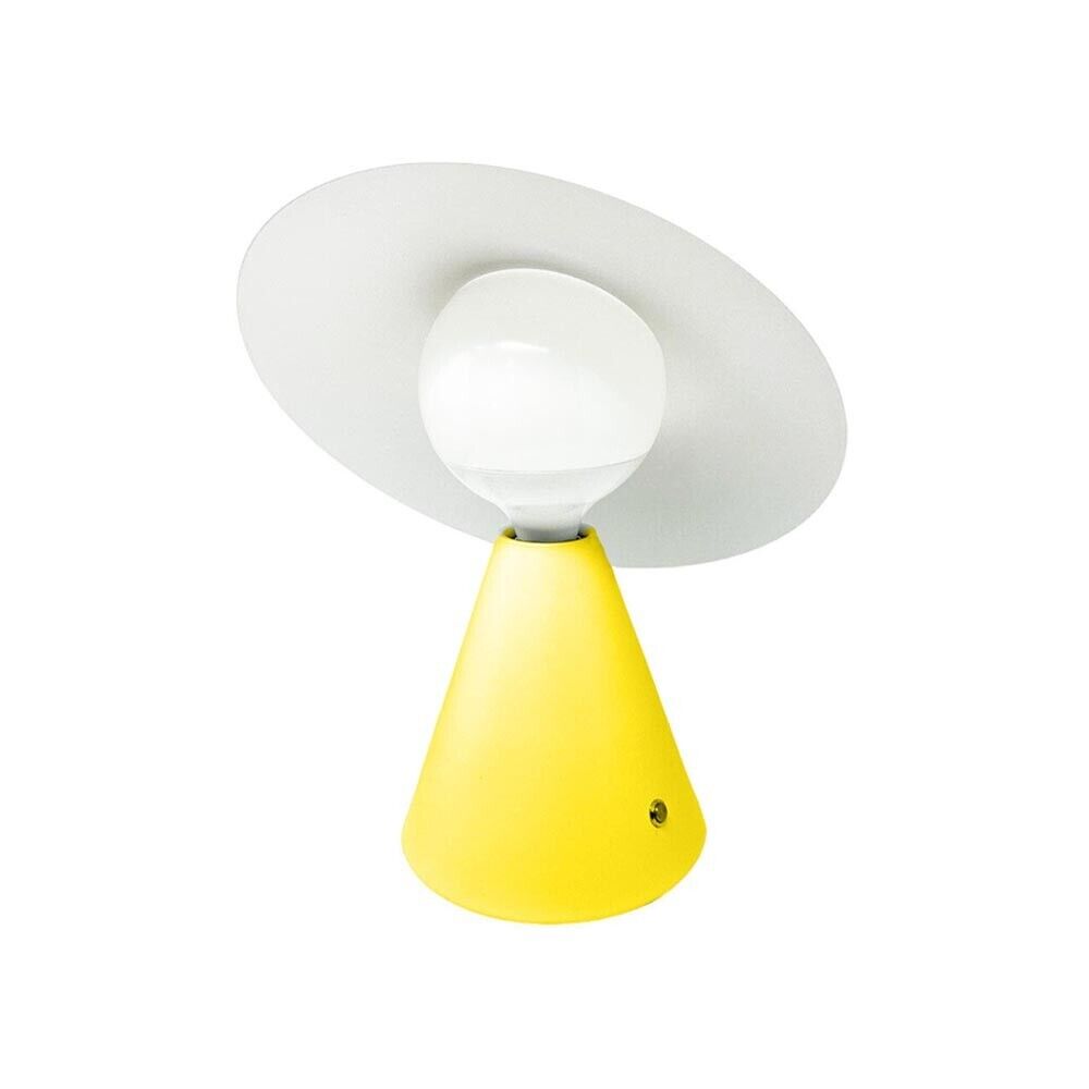 LAMPADA DA TAVOLO SCRIVANIA COMODINO LUME PORTA LAMPADINA E27 LUMETTO GIALLO