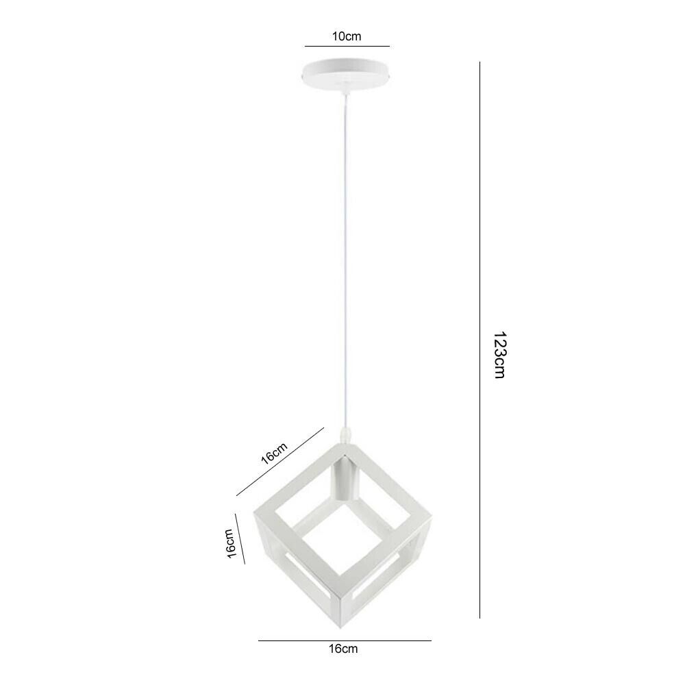 LAMPADARIO DA SOFFITTO A SOSPENSIONE A FORMA CUBO 3D PORTALAMPADA E27