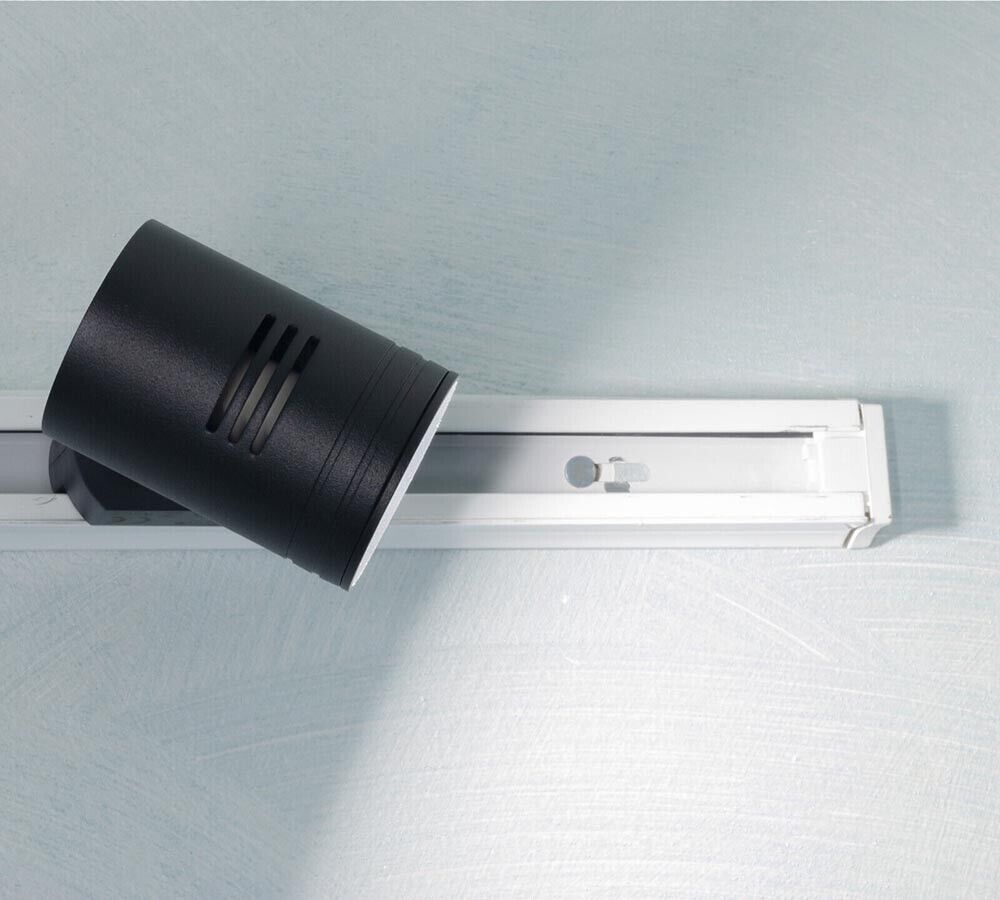 PORTA FARETTO DA BINARIO ATTACCO GU10 FARO ORIENTABILE PER SOFFITTO NERO P26-N