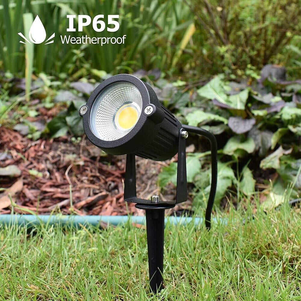 FARETTO LED 5 W LUCE BIANCA PROIETTORE PICCHETTO DA TERRA GIARDINO ES06-NF