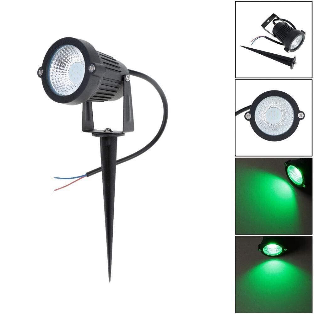 FARETTO LED 5 W PROIETTORE LUCE VERDE DA GIARDINO CON PICCHETTO ES06-NV