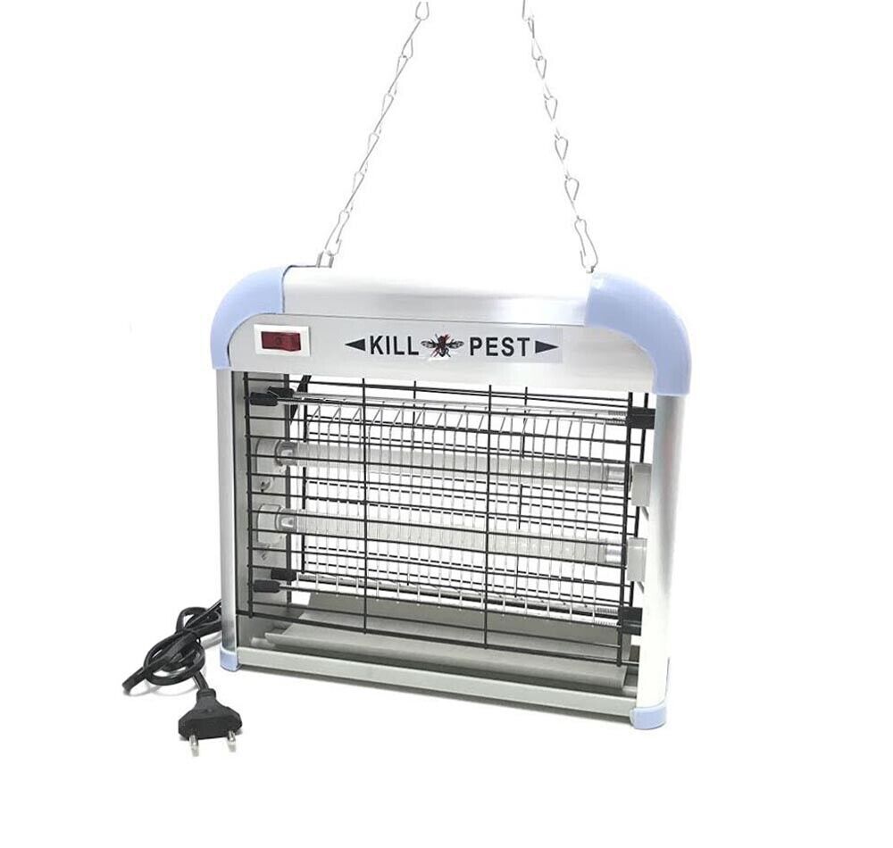 LANTERNA FULMINA ZANZARE INSETTI ZANZARIERA ELETTRICA 10 W LAMPADA 2 BULBI