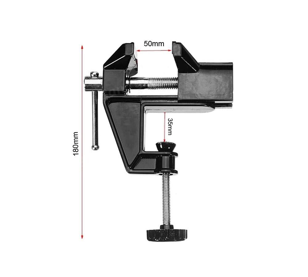 MORSA DA BANCO 50 MM MORSETTO GIREVOLE BASE FISSA DA TAVOLO