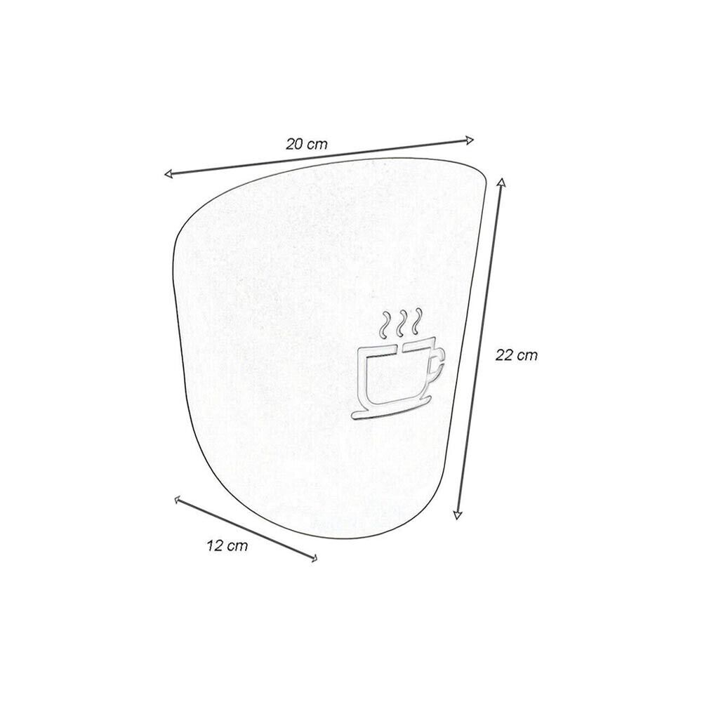 APPLIQUE CON DISEGNO TAZZA DEL CAFFÈ LAMPADA DA PARETE ATTACCO G9 BIANCO