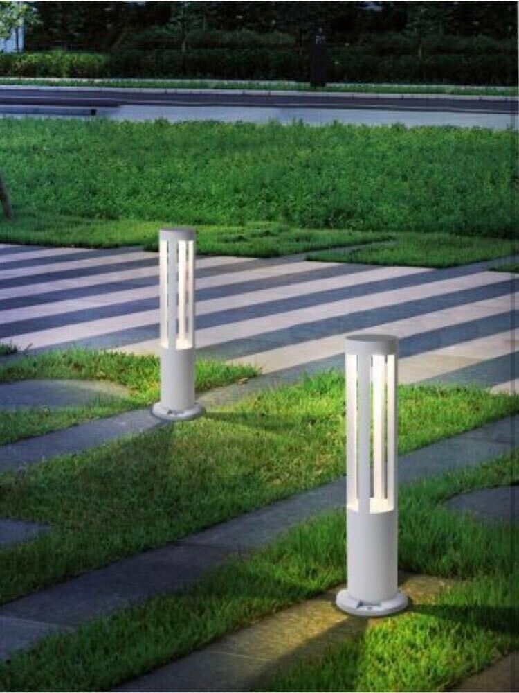 LAMPIONE DA TERRA GIARDINO 12 W LED LUCE NATURALE LAMPIONCINO BIANCO ES28BN