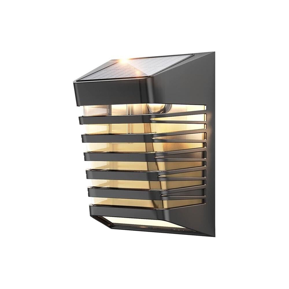 FARETTO LED PANNELLO SOLARE SENSORE CREPUSCOLARE APPLIQUE LUCE CALDA 3 W
