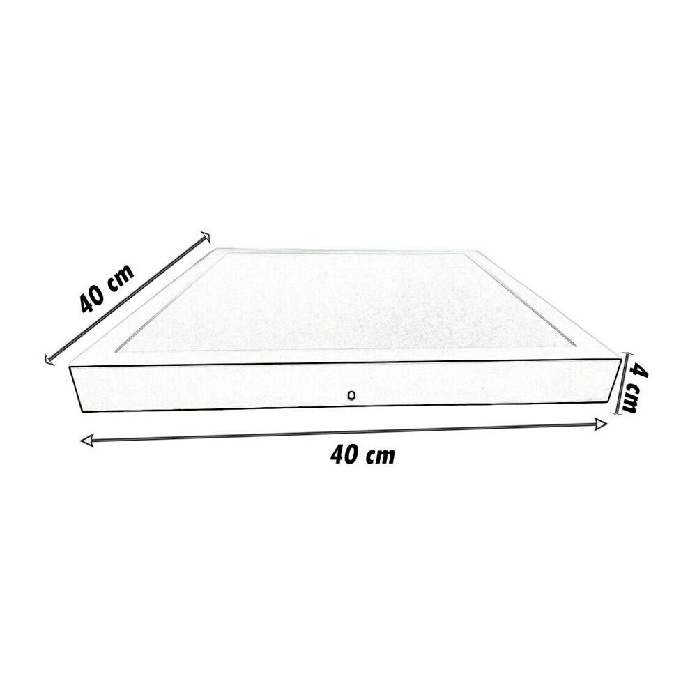 PLAFONIERA LED 30 WATT 3 LUCI LUCE BIANCA CALDA NATURALE PANNELLO + CORNICE