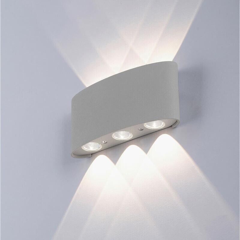 APPLIQUE LED LUCE NATURALE FARETTO 16 W LAMPADA DA PARETE 6 COB IP65 ES68GN