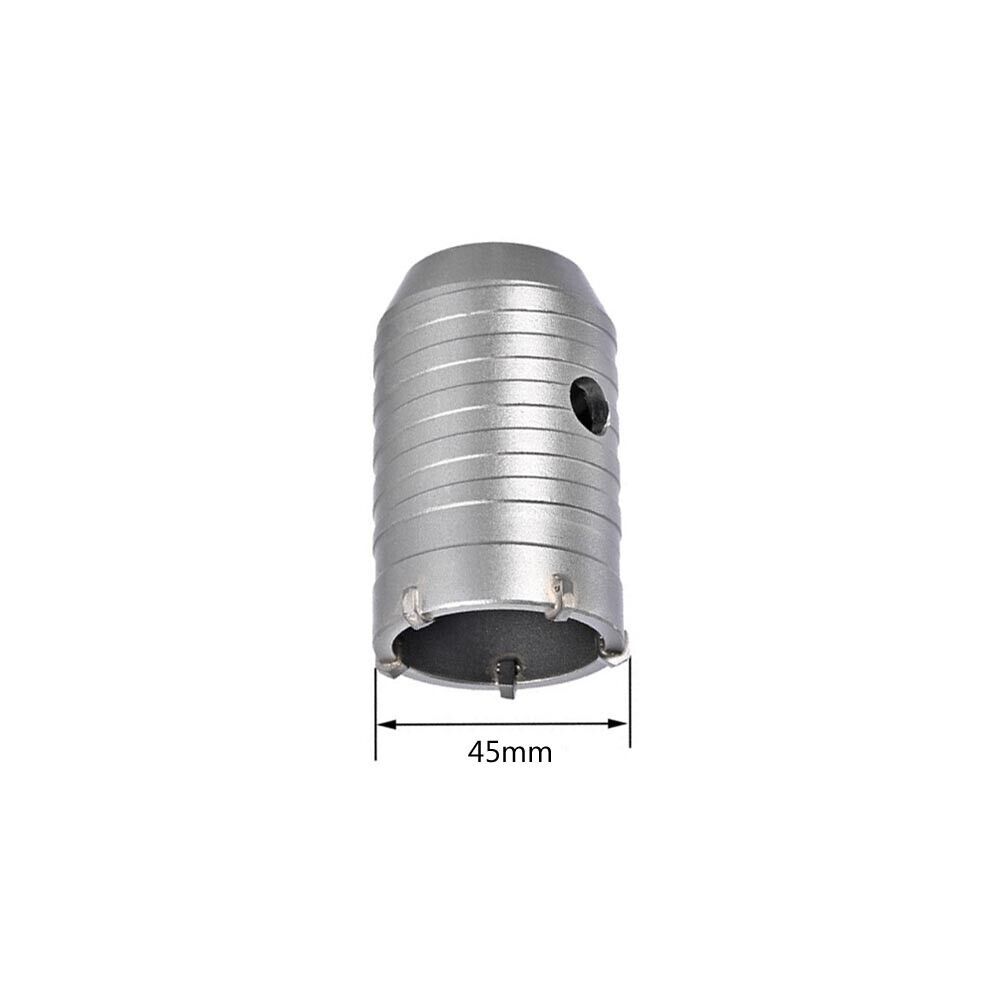 FRESA A TAZZA 45 MM CAROTATRICE MURO ATTACCO SDS PLUS X ASTA PROLUNGA DA TRAPANO