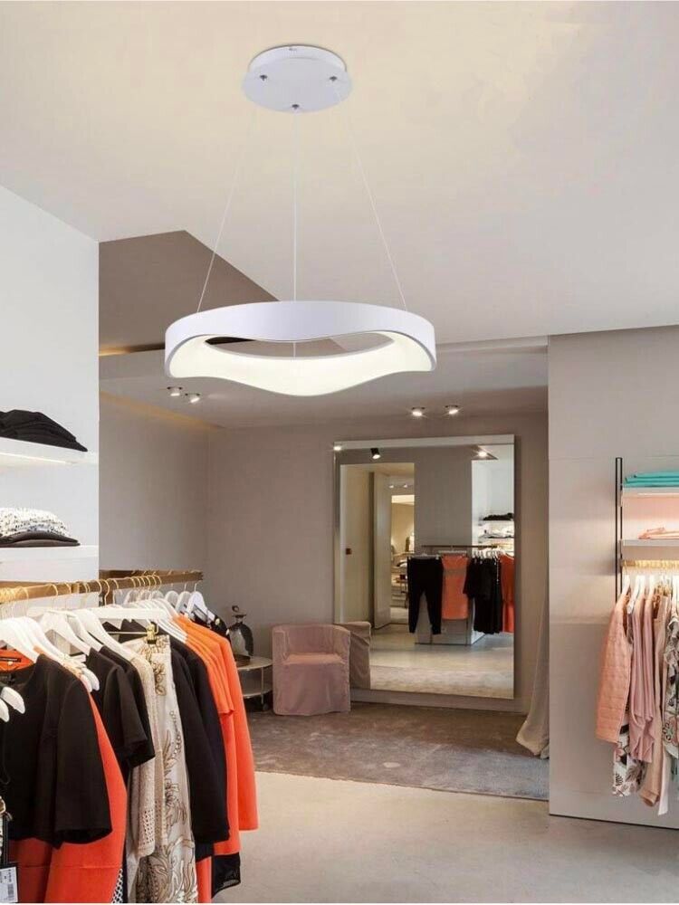 LAMPADARIO PLAFONIERA LED A ONDA 38 W 3 COLORAZIONI LUCE BIANCA CALDA NATURALE
