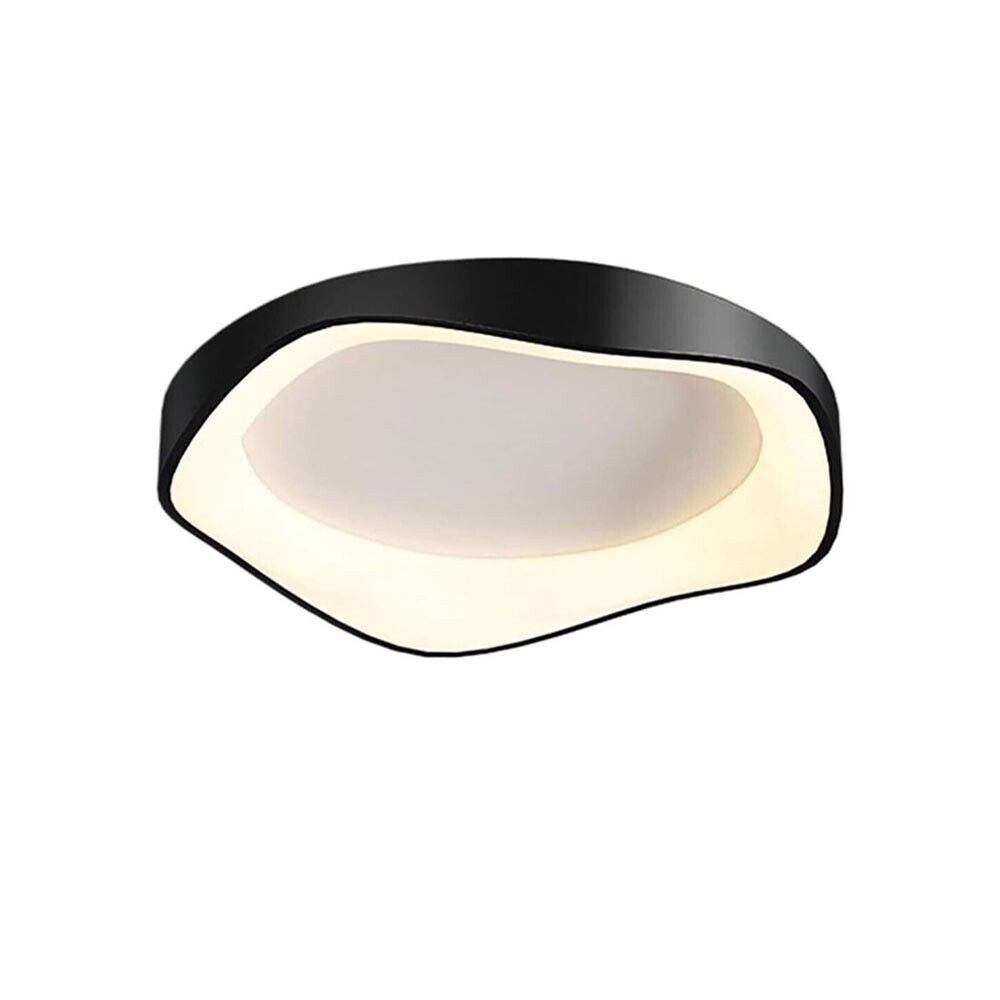 PLAFONIERA LED ONDA 38 W 3 COLORI LUCE BIANCA CALDA NATURALE LAMPADARIO NERO