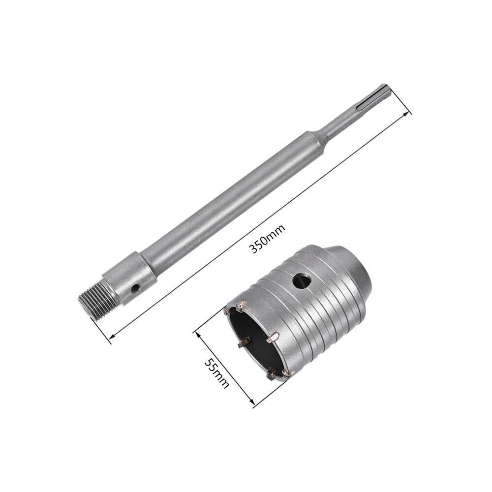 FRESA PER MURO A TAZZA 55 MM ASTA PROLUNGA 35 CM ATTACCO TRAPANO SDS PLUS
