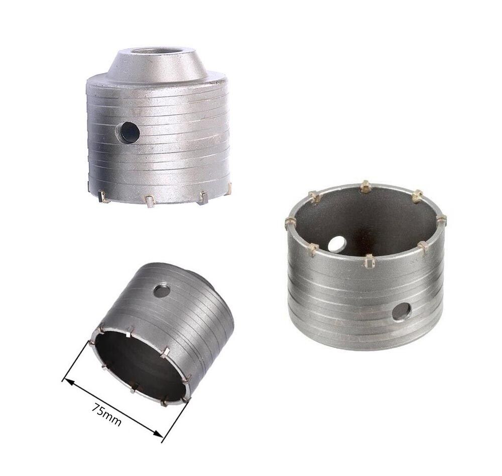 FRESA PER MURO CEMENTO DA 75 MM PER FORARE MATTONI DA UTILIZZARE CON TRAPANO