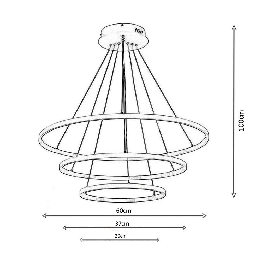 LAMPADARIO A SOSPENSIONE 51 WATT LED 3 TONALITA LUCE BIANCA CALDA NATURALE