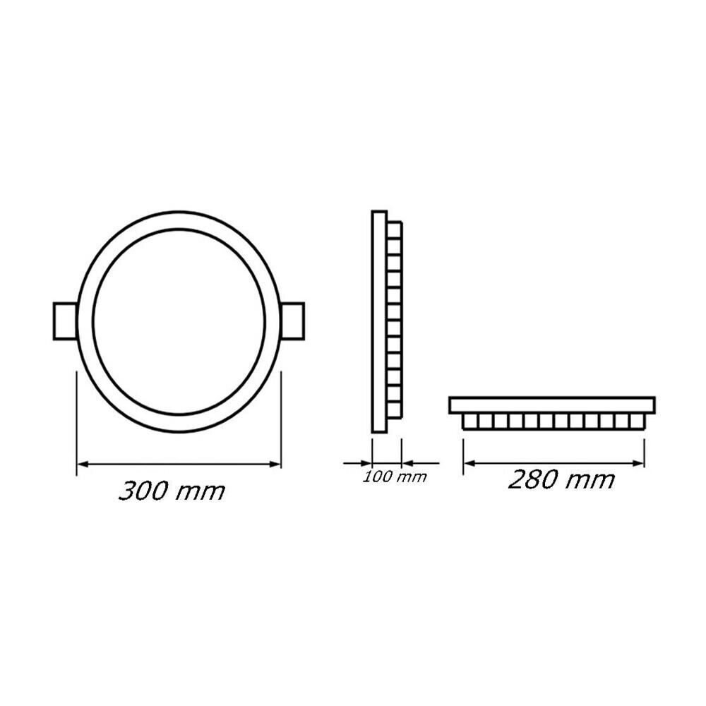 PANNELLO LED A INCASSO FARETTO SLIM 24 WATT 3 COLORI LUCE BIANCA CALDA NATURALE