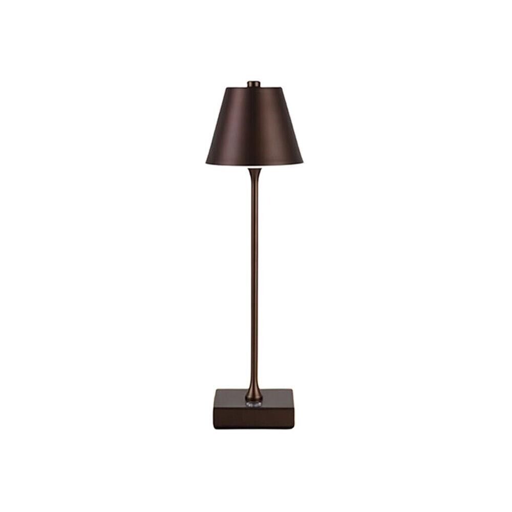 LAMPADA LUCE BIANCA CALDA NATURALE DA TAVOLO RICARICABILE USB LUME 10 W MARRONE
