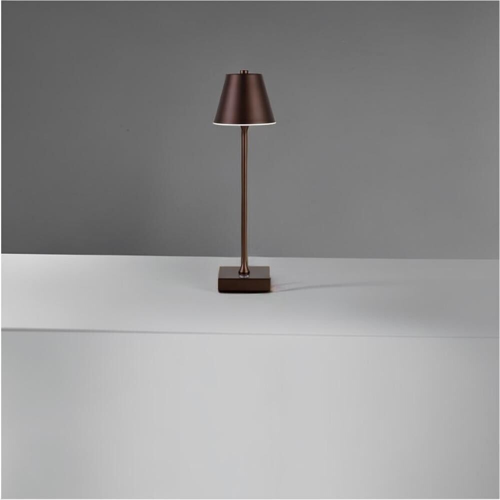 LAMPADA LUCE BIANCA CALDA NATURALE DA TAVOLO RICARICABILE USB LUME 10 W MARRONE