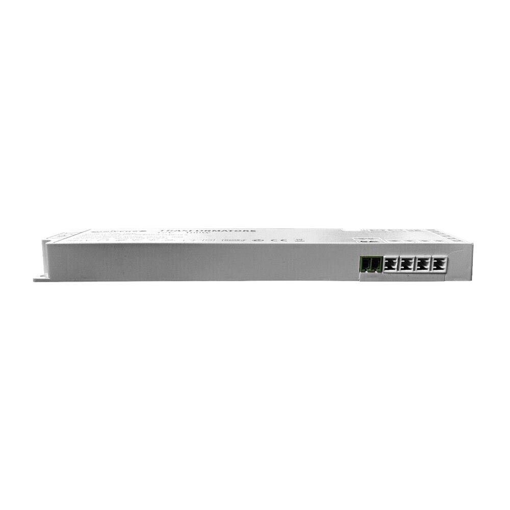 ALIMENTATORE SLIM TRASFORMATORE DA 230V A 12V 100 W X STRISCIA LED SENSORI LUCI