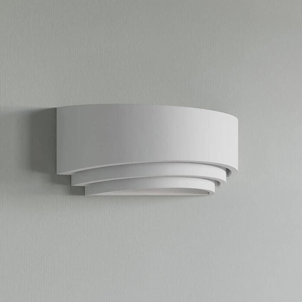 APPLIQUE DA PARETE IN GESSO VERNICIABILE ATTACCO R7S LUCE DOPPIA EMISSIONE