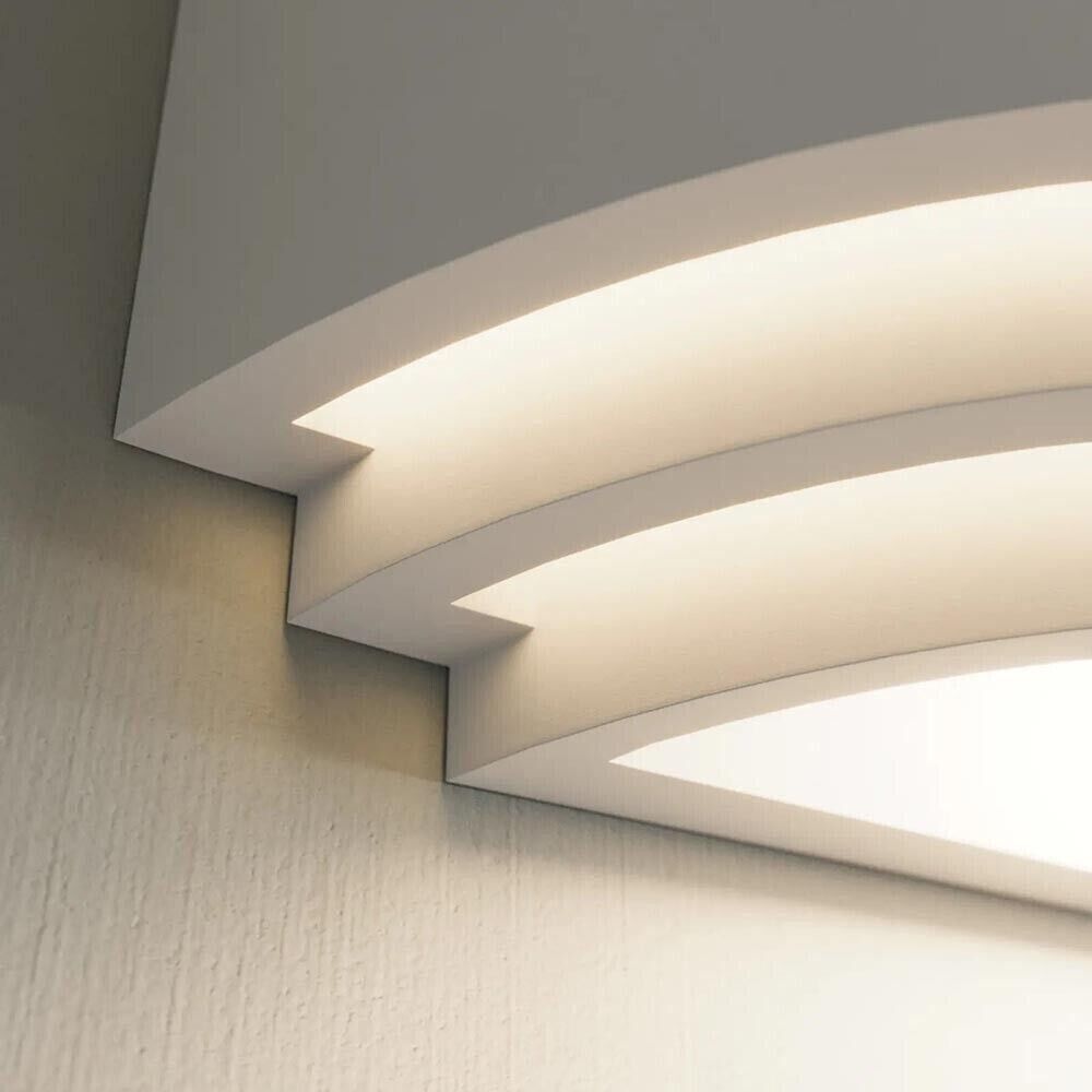 APPLIQUE DA PARETE IN GESSO VERNICIABILE ATTACCO R7S LUCE DOPPIA EMISSIONE