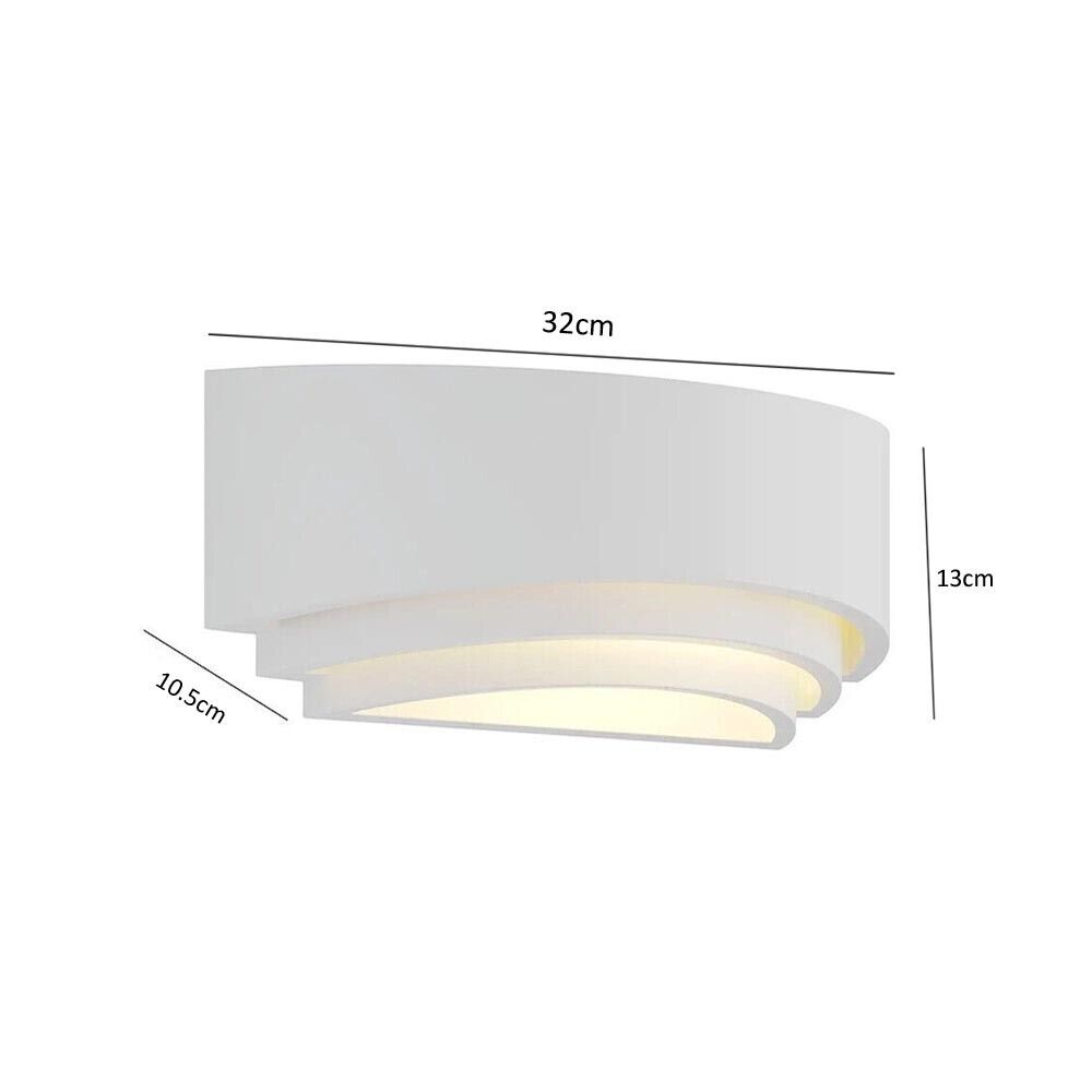 APPLIQUE DA PARETE IN GESSO VERNICIABILE ATTACCO R7S LUCE DOPPIA EMISSIONE