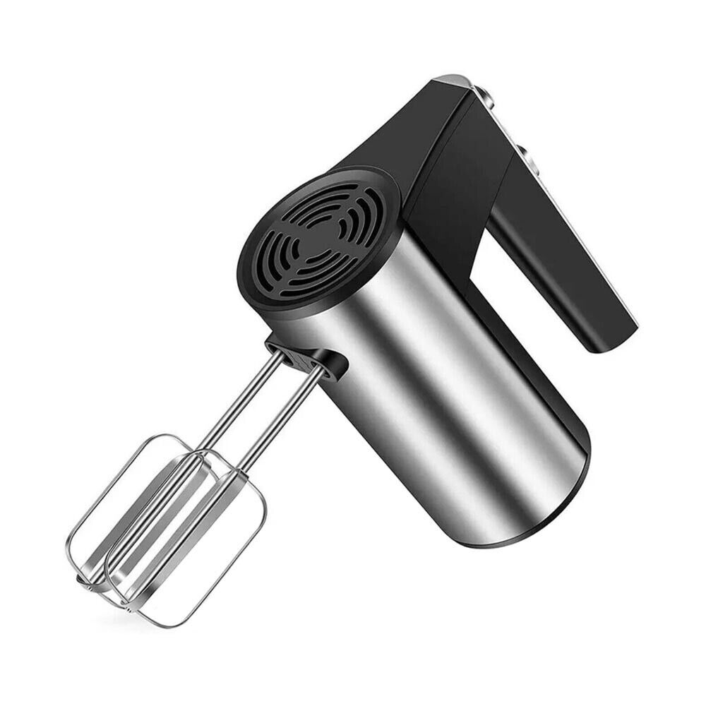 SBATTITORE ELETTRICO FRULLATORE IMPASTATORE FRUSTE ACCIAIO INOX 5 VELOCITÀ 450W
