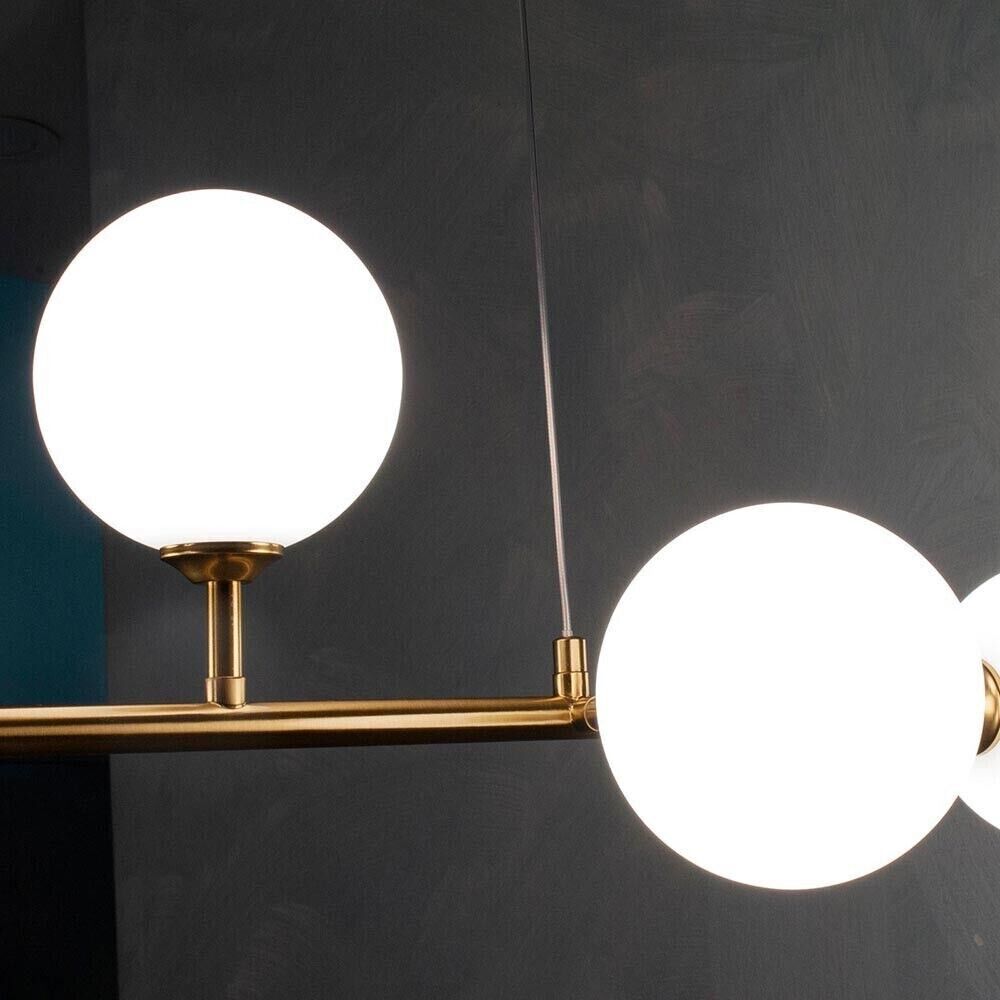 LAMPADARIO A SOSPENSIONE 6 SFERE SFERA ATTACCO G9 MODERNO