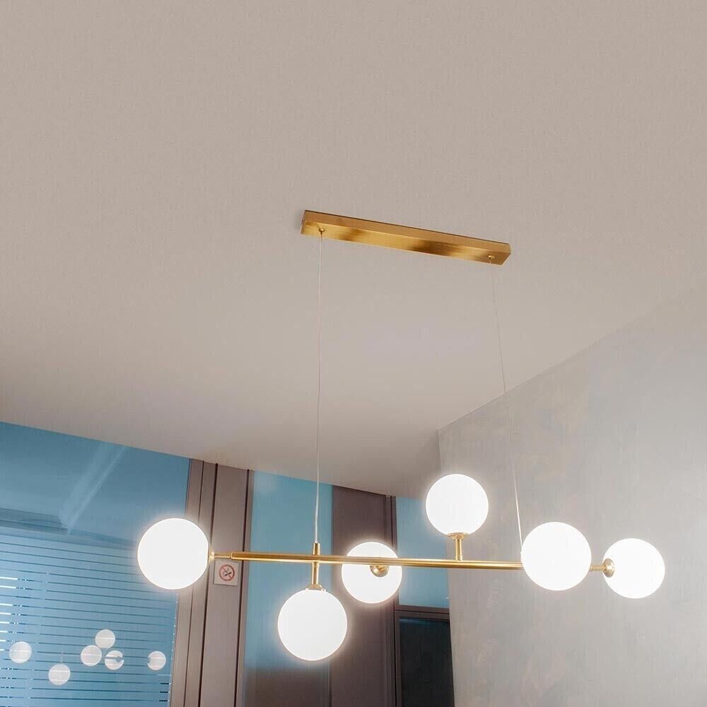 LAMPADARIO A SOSPENSIONE 6 SFERE SFERA ATTACCO G9 MODERNO