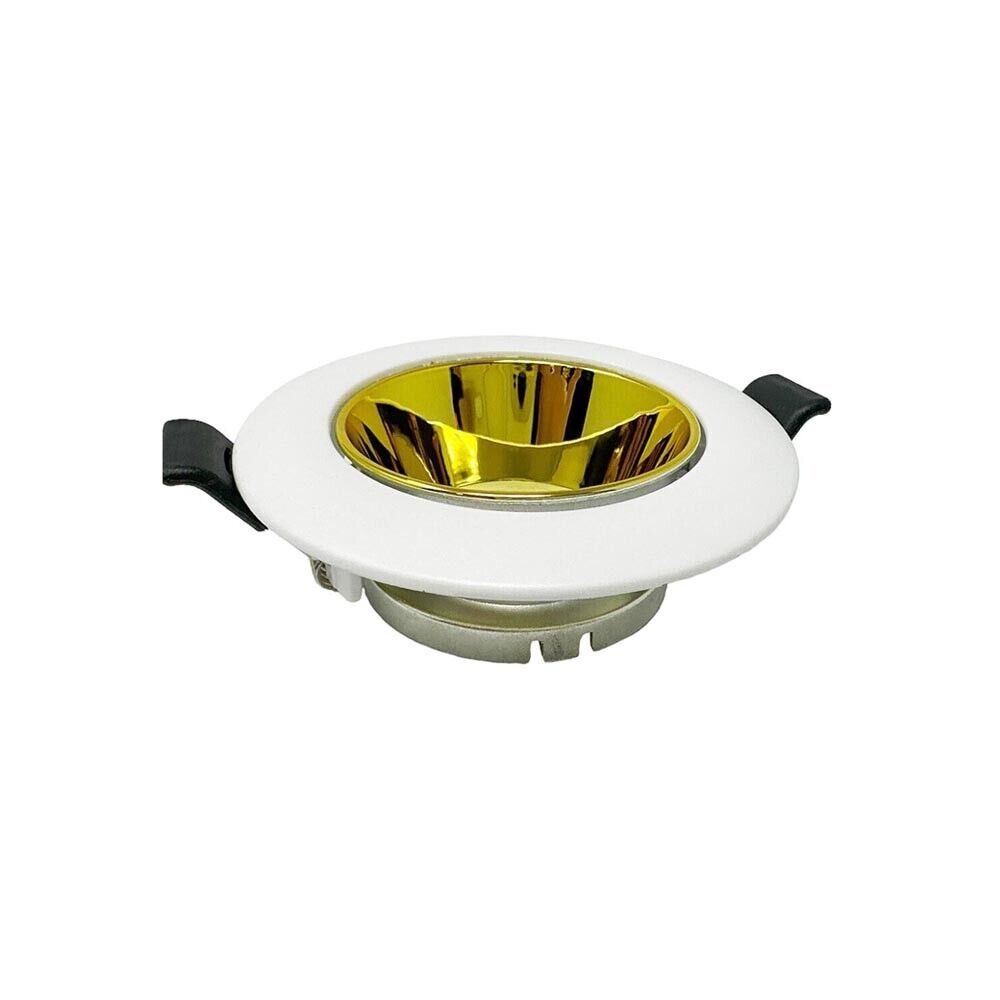 PORTAFARETTO ORIENTABILE INCASSO PER SOFFITTO SUPPORTO FARETTO BIANCO ORO