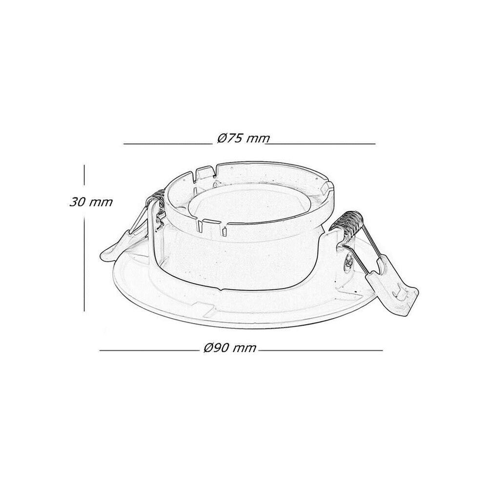 PORTAFARETTO ORIENTABILE INCASSO PER SOFFITTO SUPPORTO FARETTO BIANCO ORO ROSA