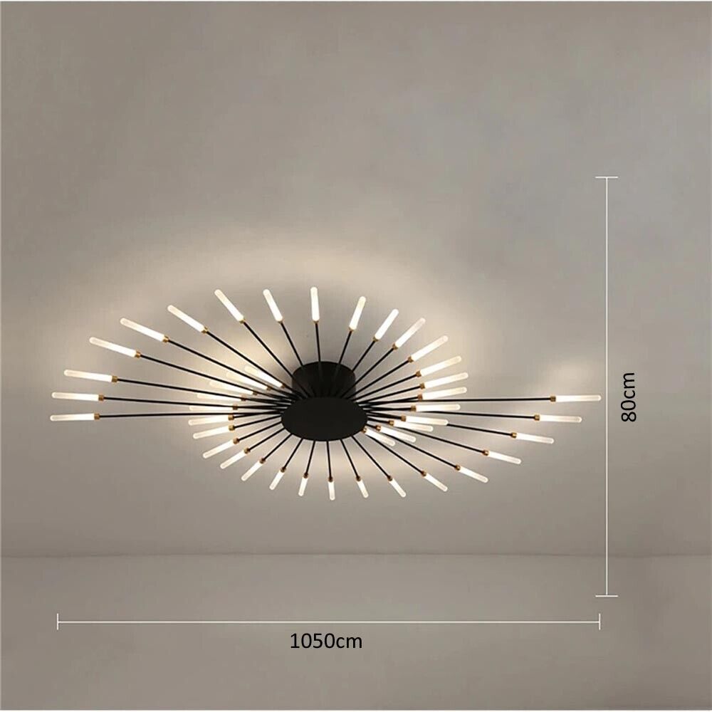 PLAFONIERA LED LUCE BIANCA 6500K 21 WATT LAMPADARIO DA SOFFITTO A RAGGI C33NF