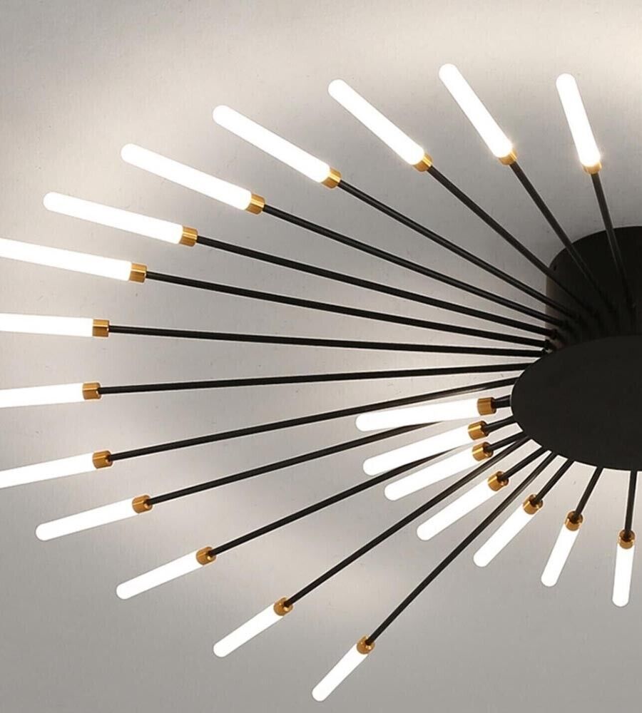 PLAFONIERA LED LUCE NATURALE 4000K 21 WATT LAMPADARIO DA SOFFITTO A RAGGI C33NN