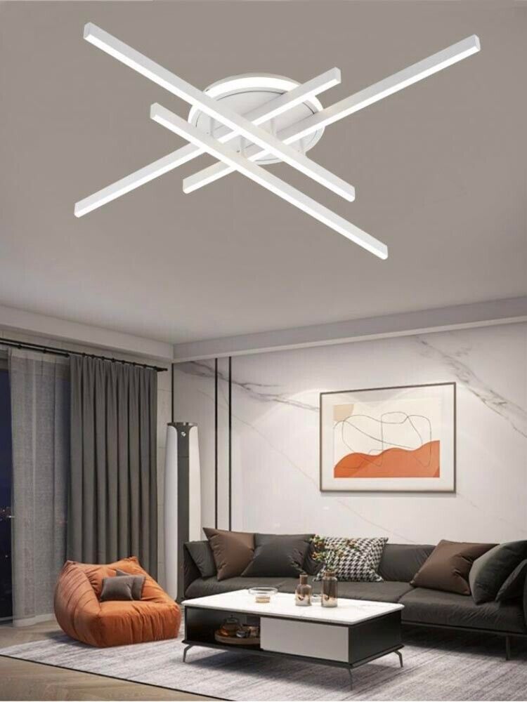 PLAFONIERA 45 WATT LAMPADARIO LED LUCE BIANCA 6500K MODERNO BIANCO PN21BF