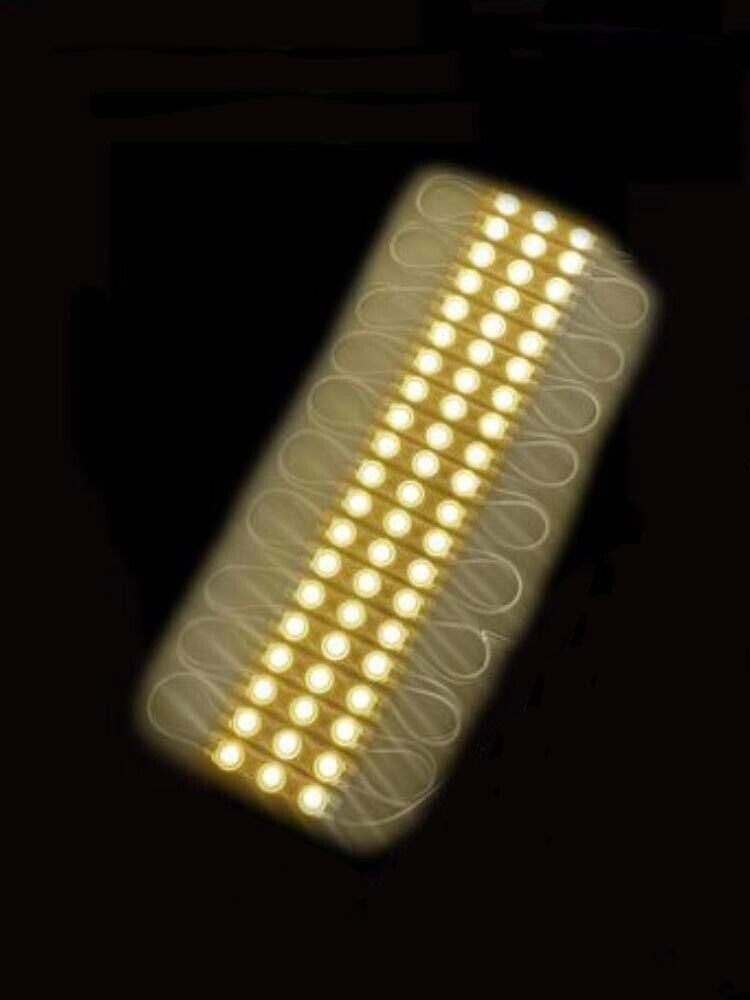 MODULO LED 12V 20 STRISCE PER INSEGNE TABELLE STRISCIA LUCE CALDA 3000K