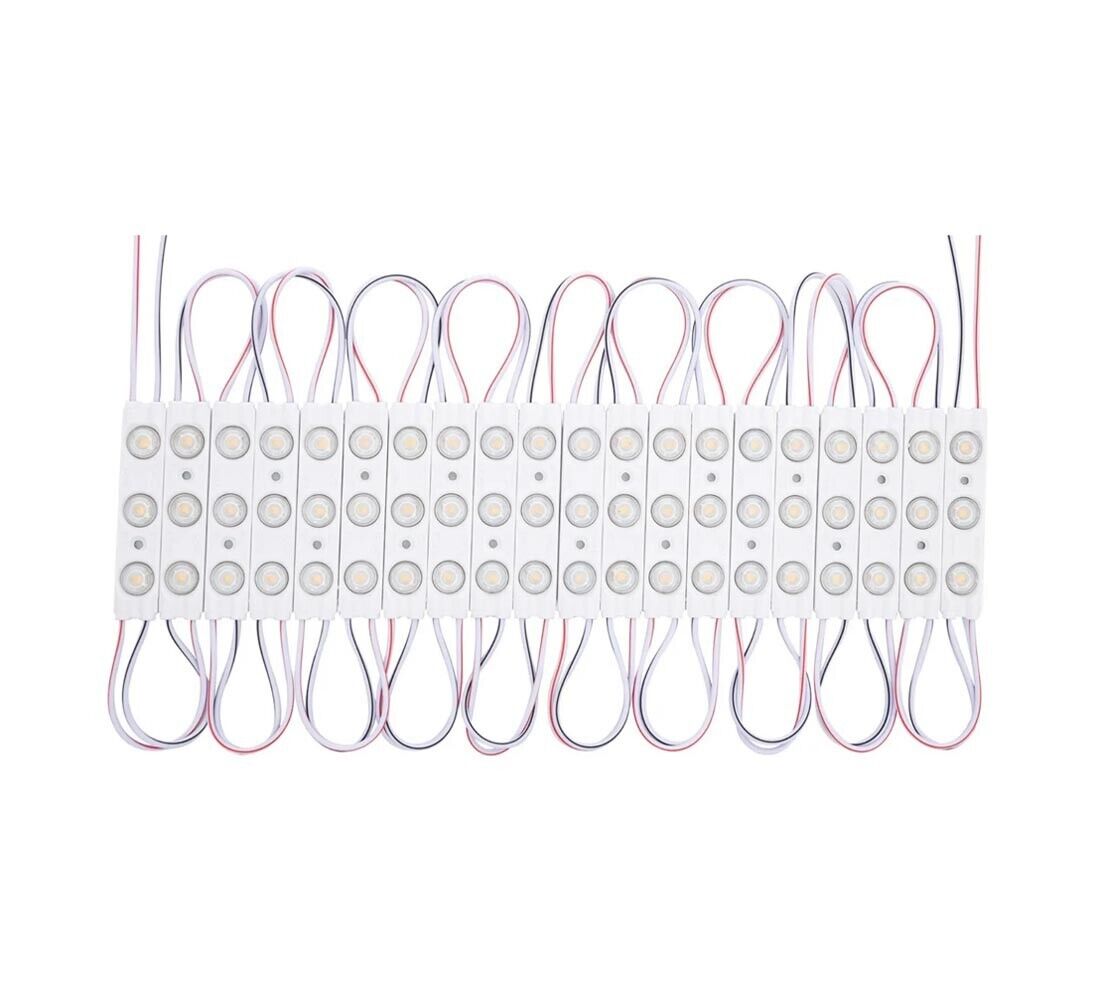 MODULO LED 12V 20 STRISCE PER INSEGNE TABELLE STRISCIA LUCE CALDA 3000K