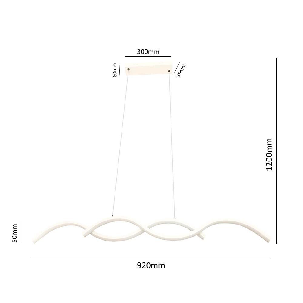 LAMPADARIO LED A SOSPENSIONE 25 WATT LUCE CALDA 3000K LAMPADA TWIST A43BC