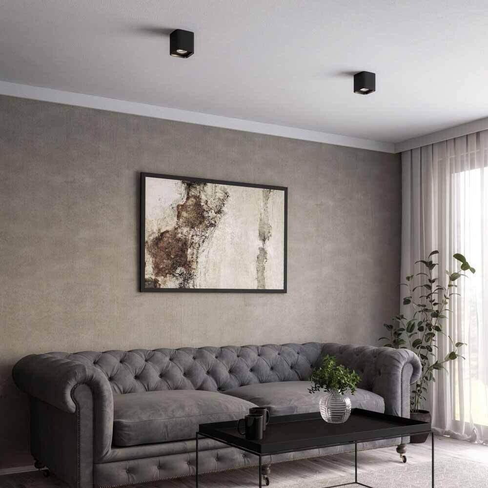PORTA FARETTO ORIENTABILE DA SOFFITTO PORTAFARETTO SUPPORTO ESTERNO NERO P34N1