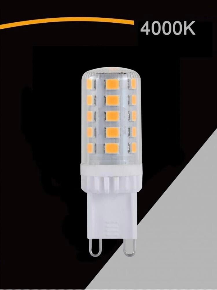 2 X LAMPADINA LED G9 4 W = 48 W LUCE NATURALE 4000K PER LAMPADARIO APPLIQUE