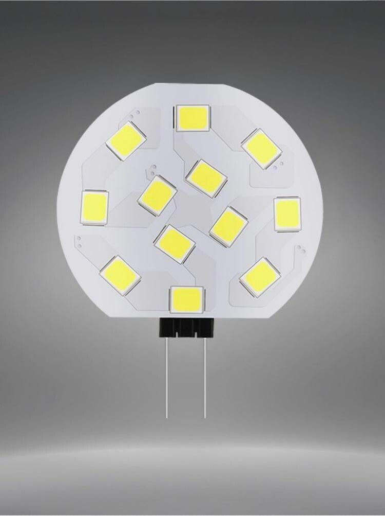 3 X LAMPADINA 12 LED LUCE BIANCA LAMPADA SLIM PIASTRA TONDA G4 2 WATT