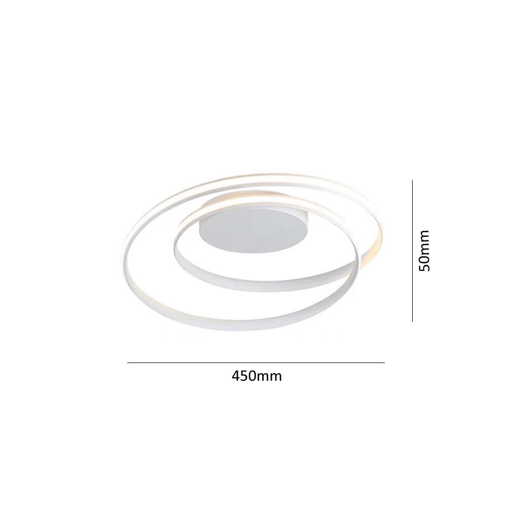 PLAFONIERA LED LUCE NATURALE 32 WATT LAMPADARIO DA SOFFITTO CERCHIO SPIRALE PN20
