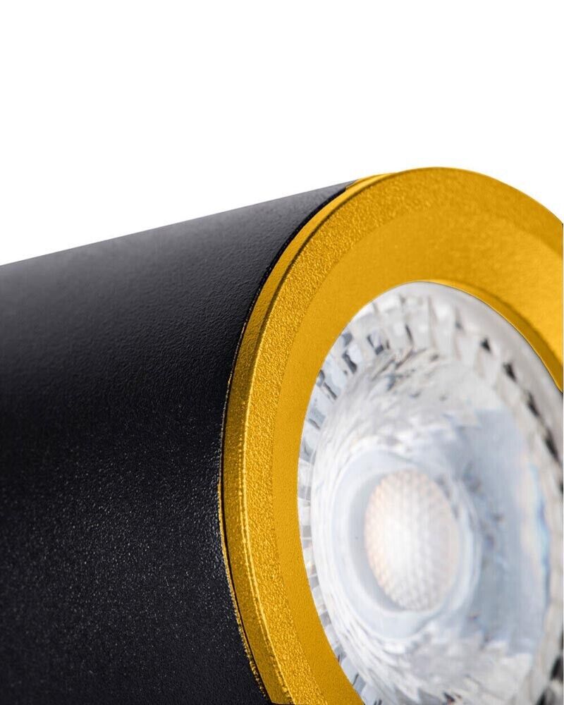 FARETTO ORIENTABILE LAMPADA DA SOFFITTO PARETE PORTAFARETTO ATTACCO GU10 NERO