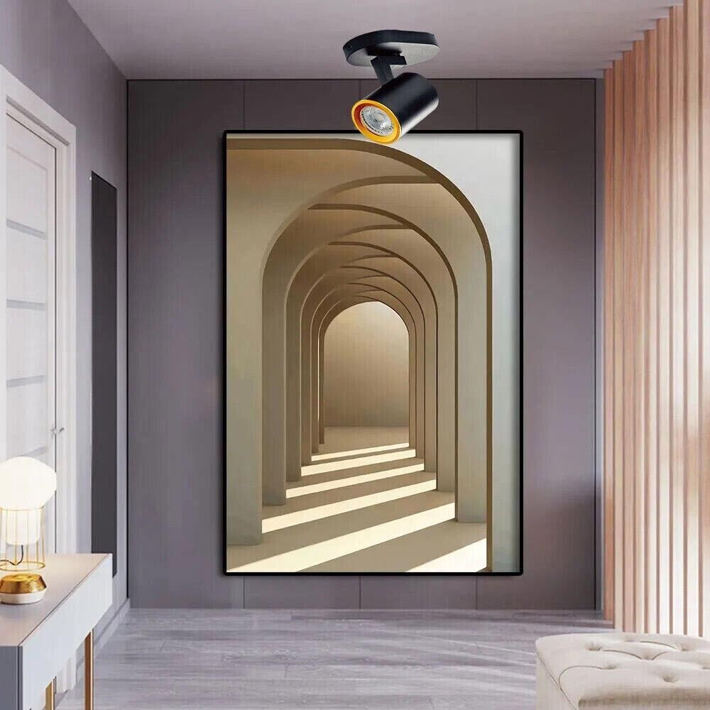FARETTO ORIENTABILE LAMPADA DA SOFFITTO PARETE PORTAFARETTO ATTACCO GU10 NERO