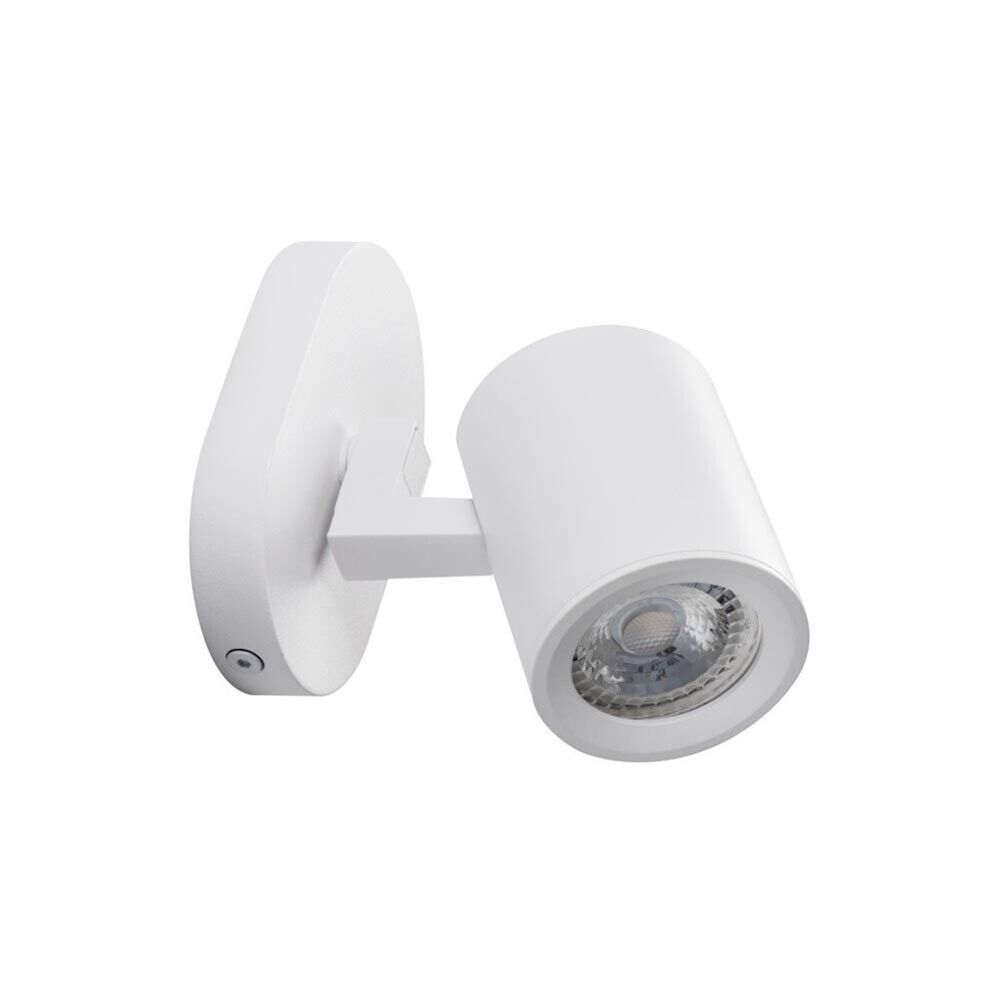 FARETTO ORIENTABILE DA SOFFITTO PARETE LAMPADA ATTACCO PORTAFARETTO GU10 BIANCO