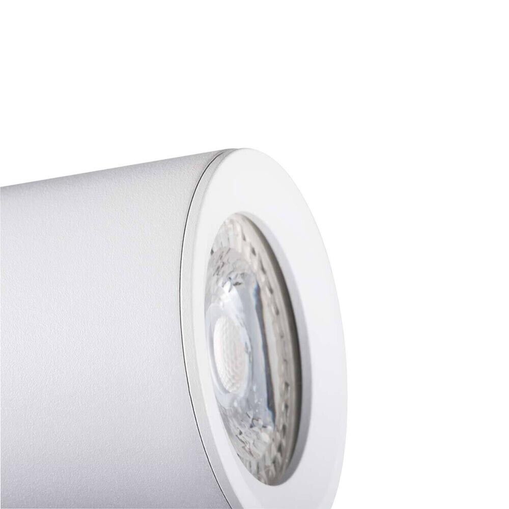FARETTO ORIENTABILE DA SOFFITTO PARETE LAMPADA ATTACCO PORTAFARETTO GU10 BIANCO